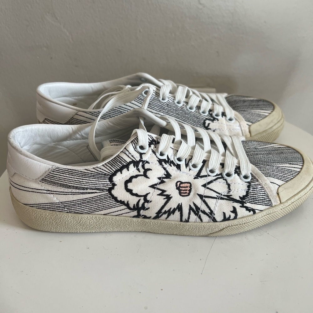 Saint Laurent Paris Solaris Pow Sneakers SIZE 38